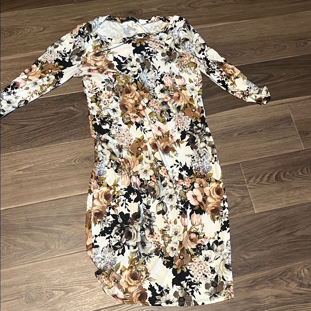 Vibe Multicolor Floral Long Sleeve Dress